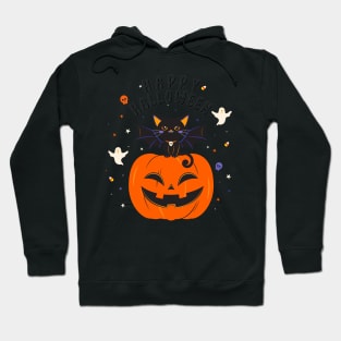 Happy halloween With cat and Pumpkin Hoodie